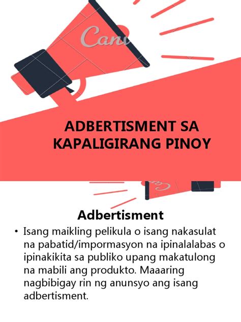 Advertisement sa kapaligirang pinoy aralin 4